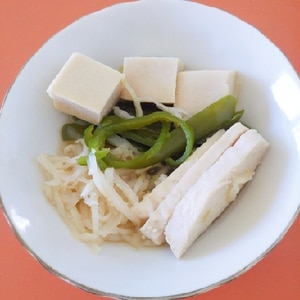 高野豆腐＆サラダチキン＆野菜の煮物